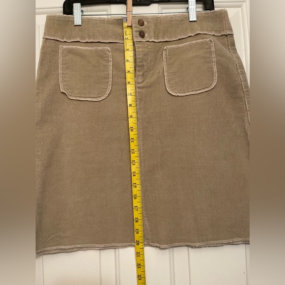 Lucy Love Lrg Vintage 2000s y2k thin corduroy stretch skirt surf patch pockets - Picture 6 of 9